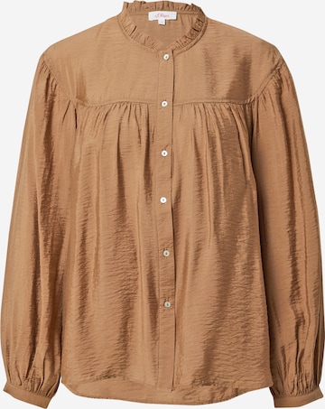 s.Oliver Blouse in Bruin: voorkant