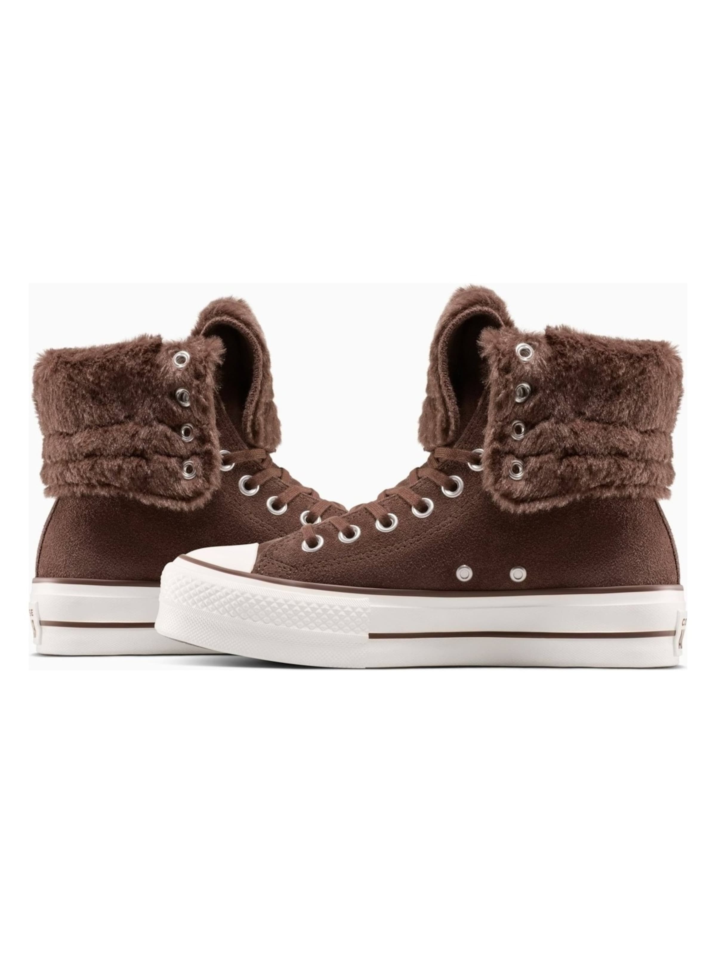 CONVERSE - Calzado deportivo 'Converse Chuck Taylor All Star Fold-Over Lift Platform' en marrón