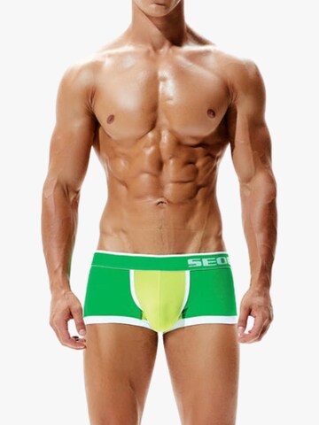 SEOBEAN Boxer shorts 'Nylon Trunk' in Green: front