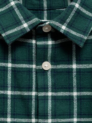 MANGO KIDS Regular fit Button up shirt in Green