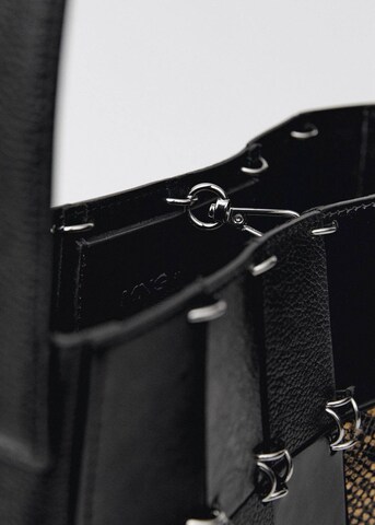 MANGO Shoulder Bag 'Min Patch' in Black
