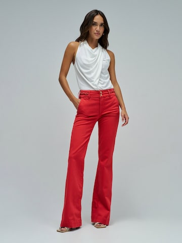 Salsa Jeans Flared Chino trousers in Red