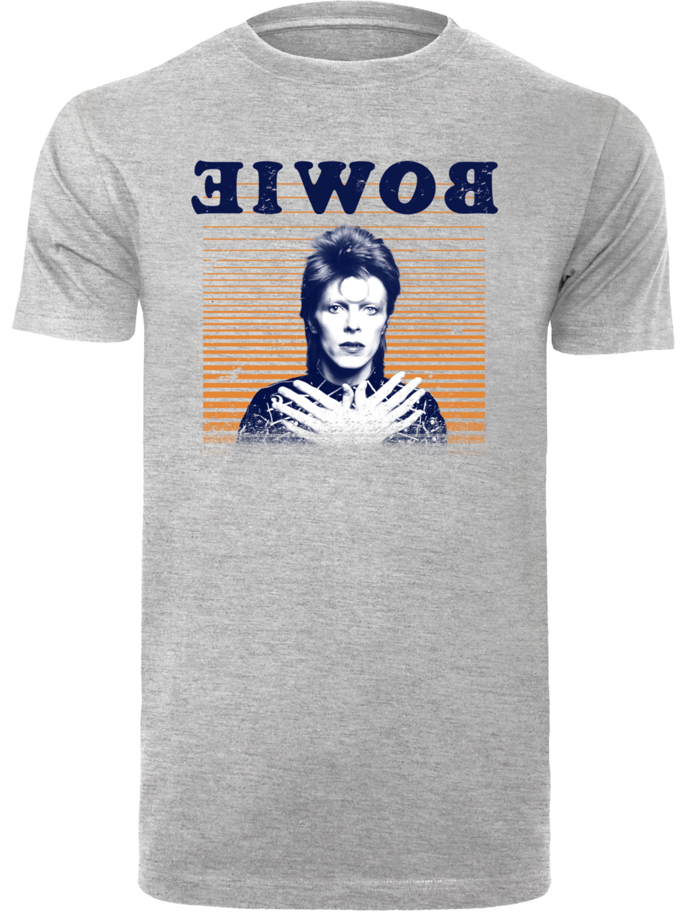 F4NT4STIC T-Shirt 'David Bowie' in Grau: Vorderseite