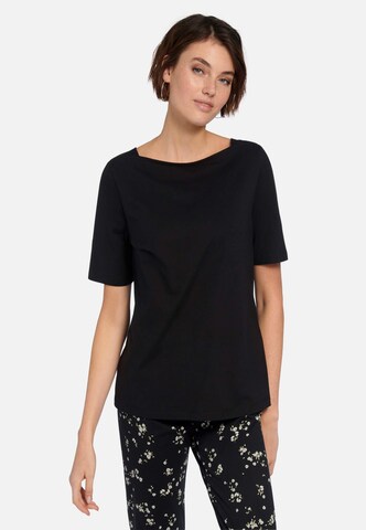 Green Cotton Shirt in Black: front