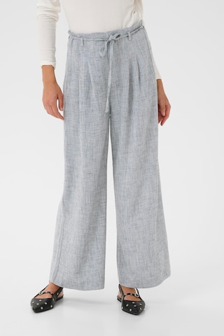 Kaffe Wide leg Trousers 'Derbya ' in Grey: front