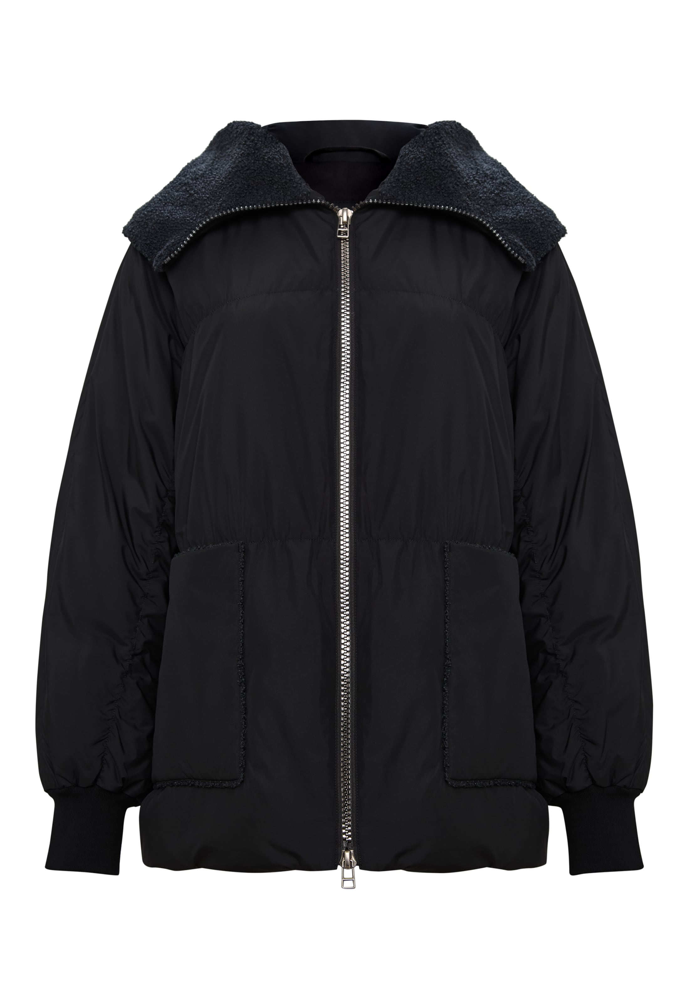 CESARE GASPARI Winter jacket in Black: front