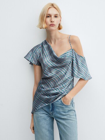 MANGO Bluse 'Trendy' in Blau: predná strana