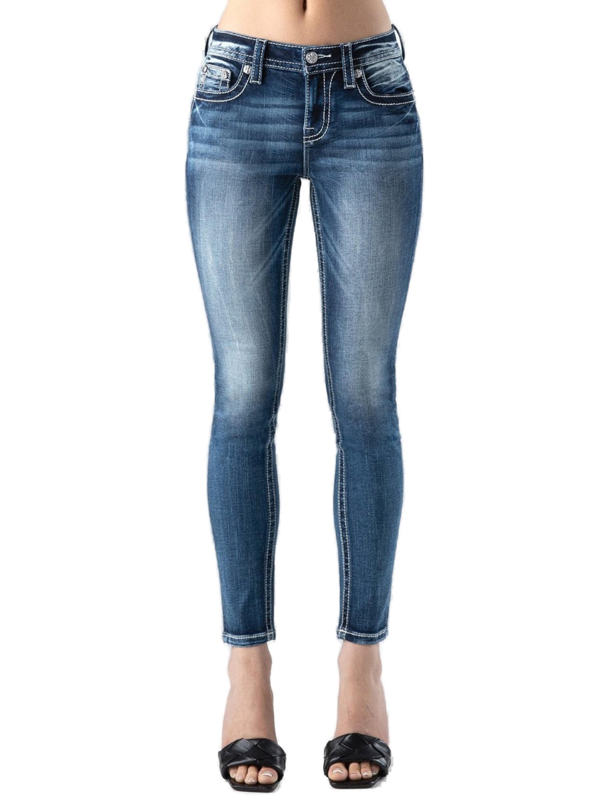 Miss Me Skinny Jeans 'Aztec Pearl Downward Wings Jeans' in Blue