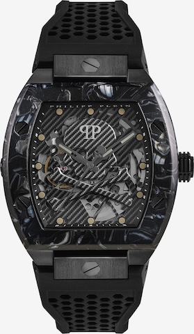 juoda Philipp Plein Analoginis (įprasto dizaino) laikrodis: priekis