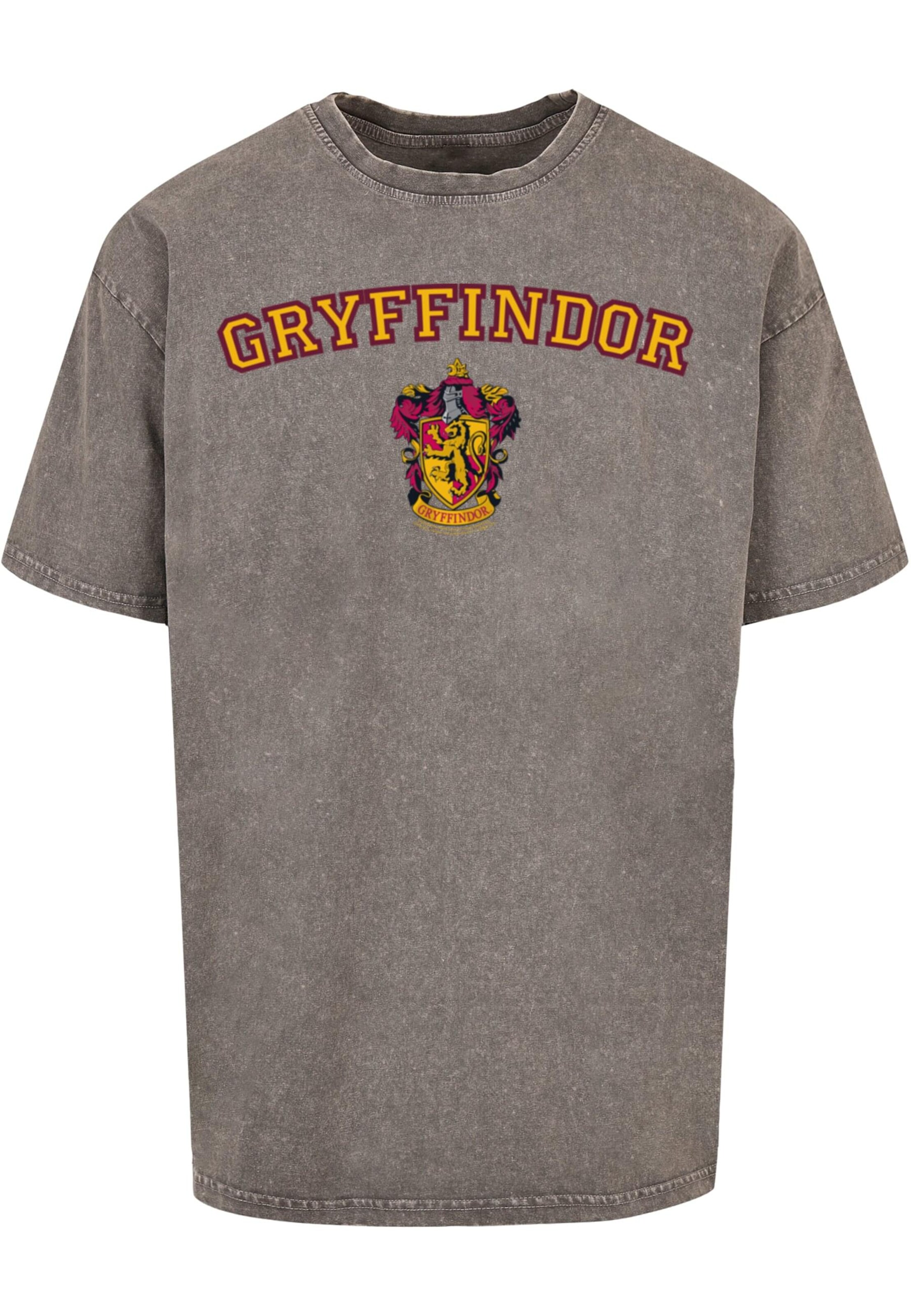 ABSOLUTE CULT T-Shirt 'Harry Potter - Hogwarts Gryffindor Crest' in Grau: Vorderseite