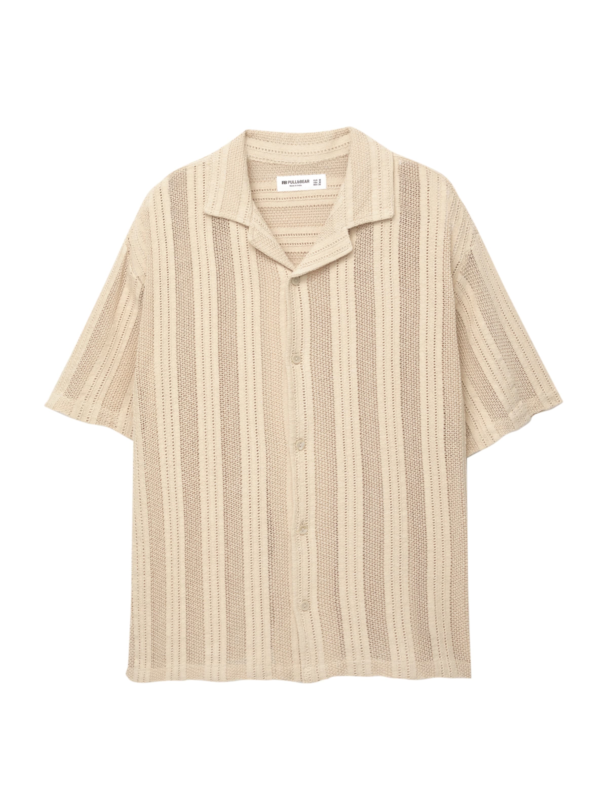 Pull&Bear Comfort fit Ing - bézs: elől