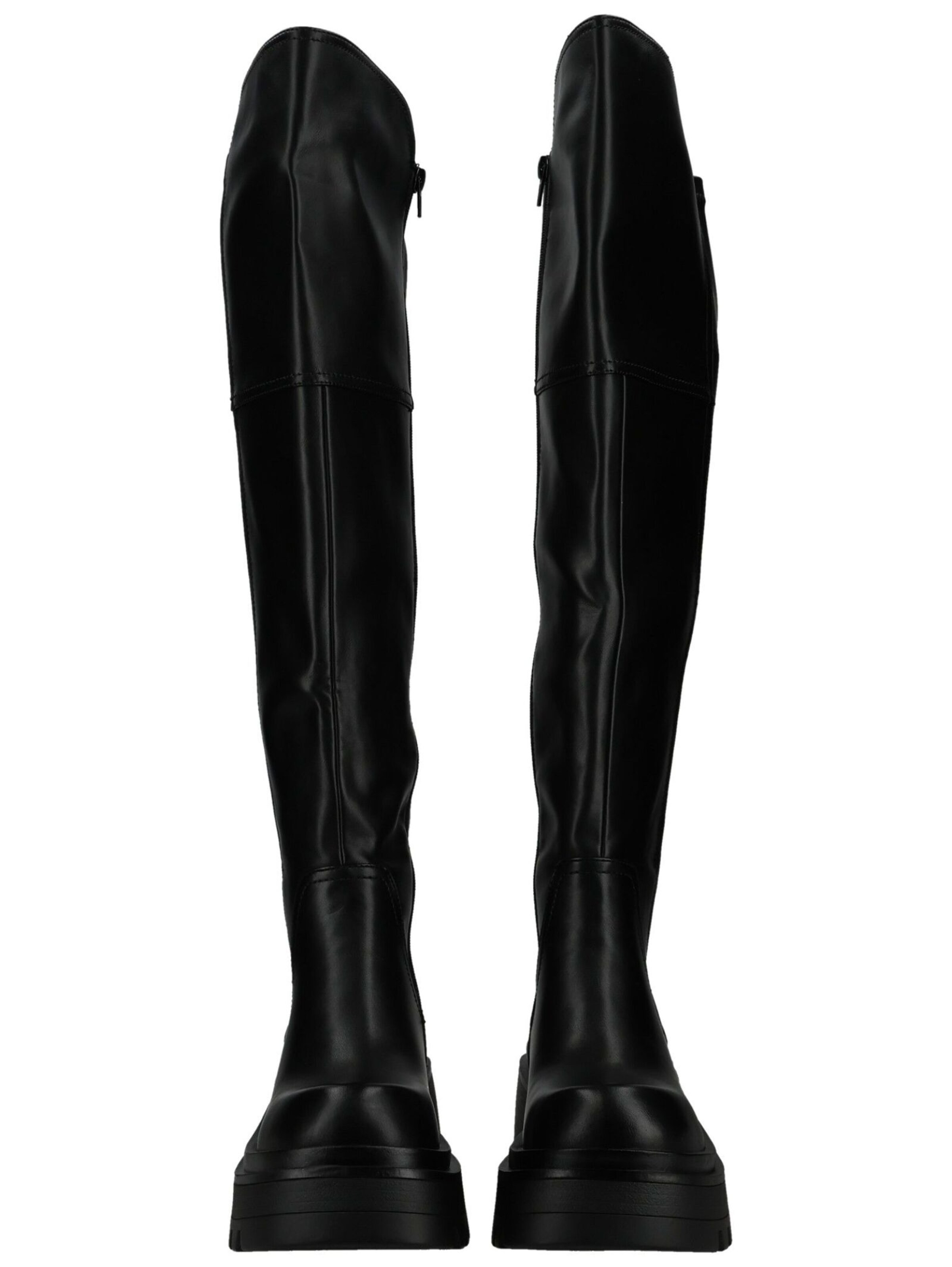 BUFFALO Overknees in Schwarz: Vorderseite