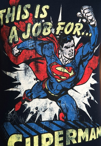 LOGOSHIRT Shirt 'Superman' in Blauw