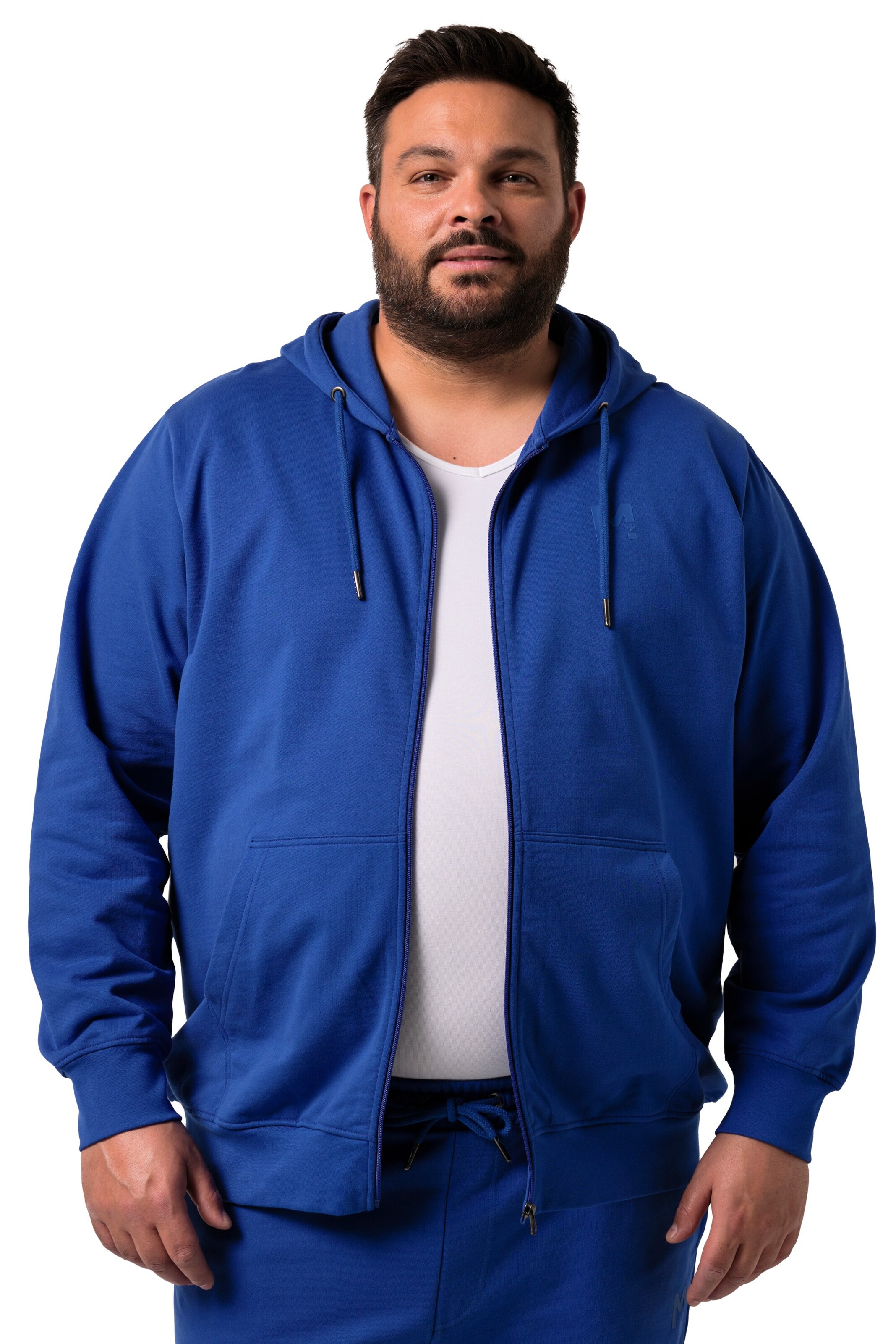 Men Plus Sweatshirt in Blauw: voorkant