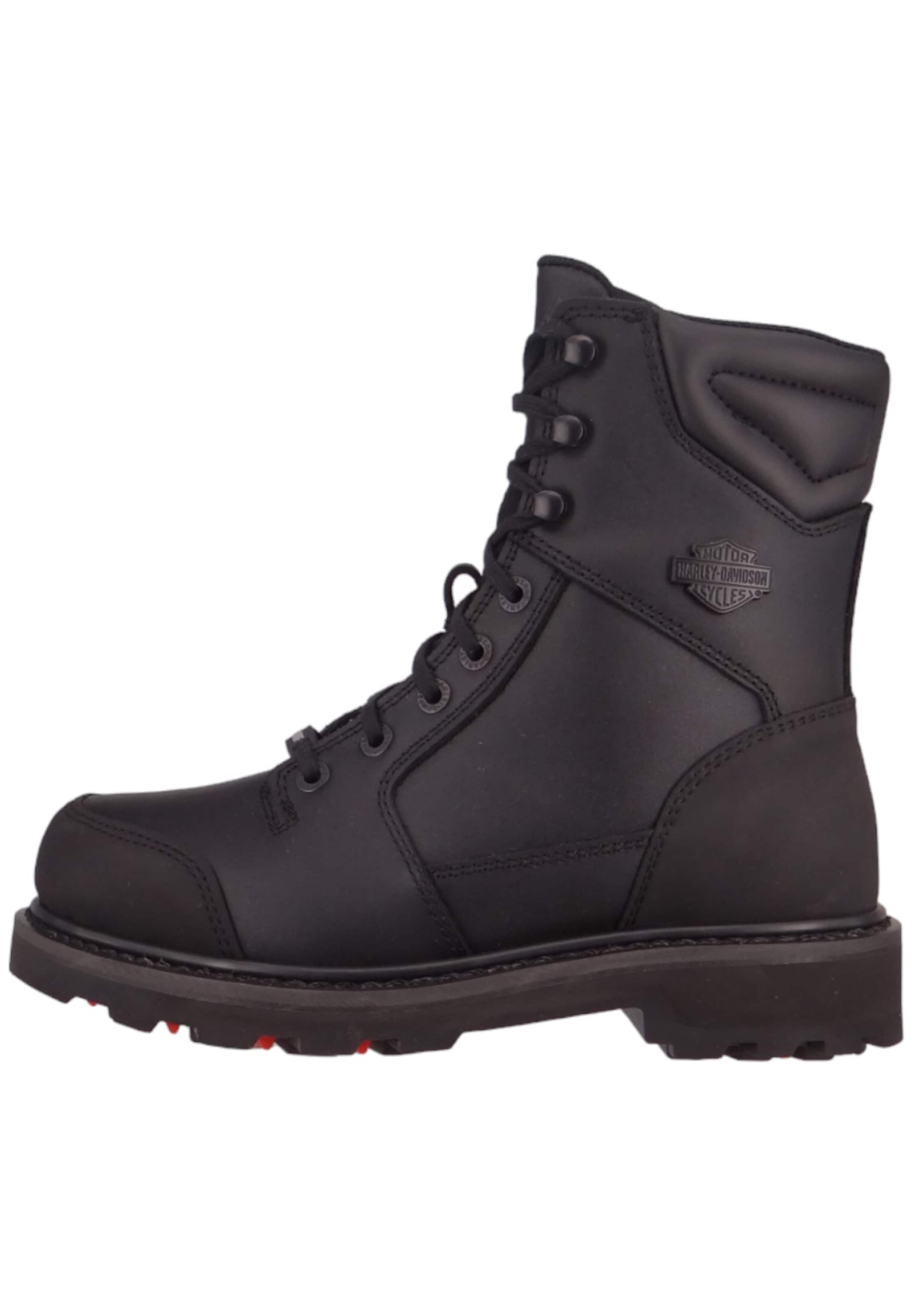 Bottines à lacets 'Brockman' Harley Davidson en noir