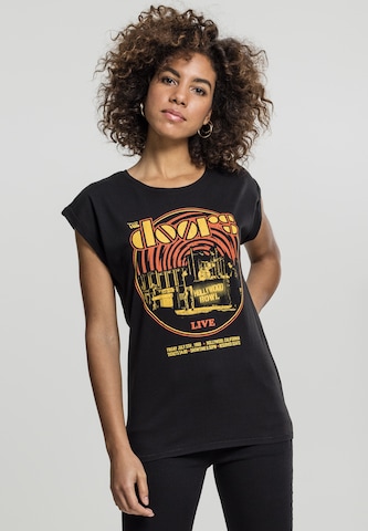 Merchcode Shirt 'The Doors Warp' in Zwart: voorkant