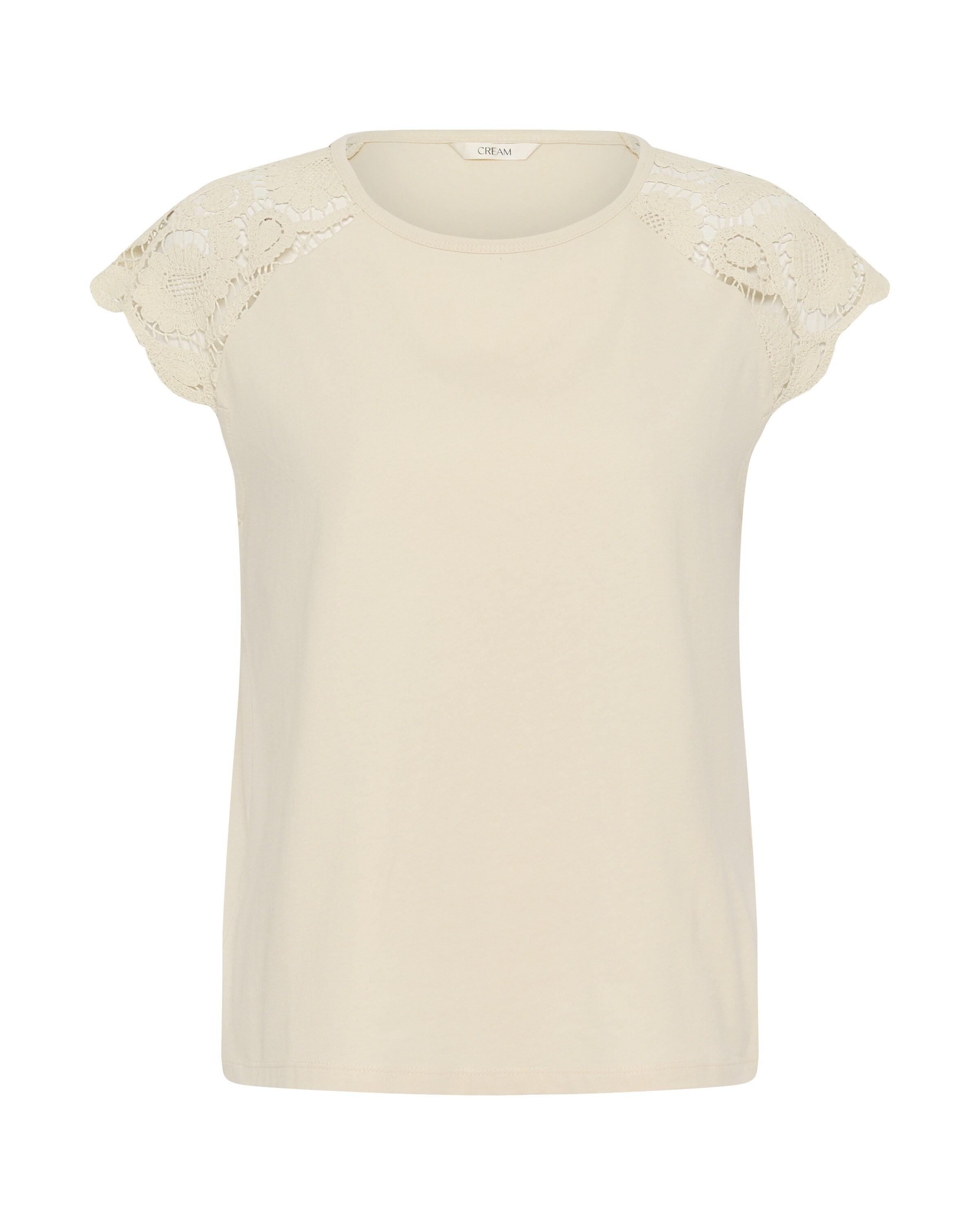 Cream T-shirt 'CRKali' en L en coquille d'oeuf, Vue avec produit