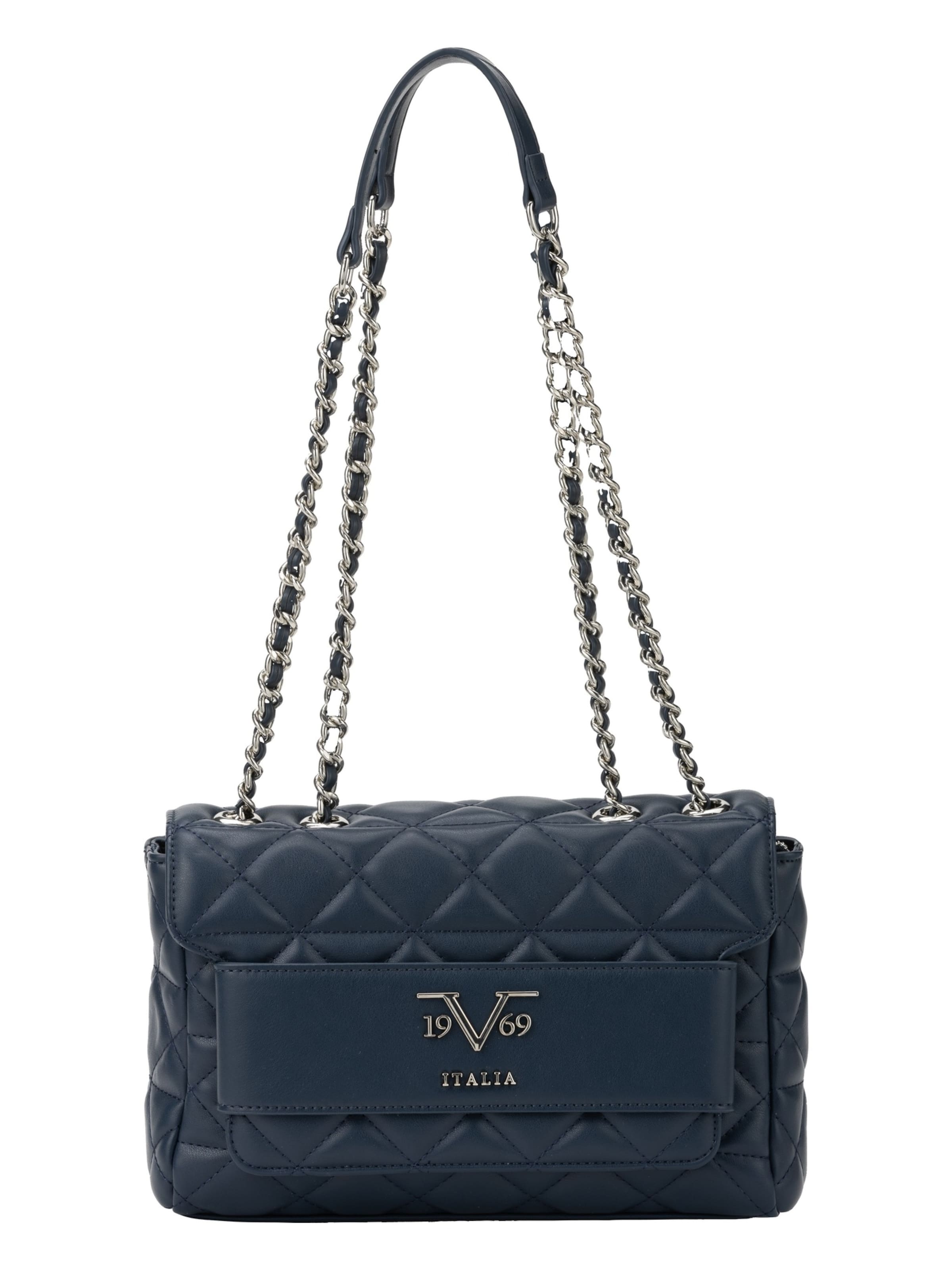 Borsa a tracolla 'Gaia Silver' di 19V69 ITALIA in blu: frontale