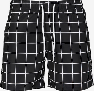 Urban Classics Badeshorts in schwarz / weiß, Produktansicht