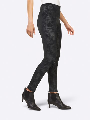 Coupe slim Pantalon heine en noir : devant