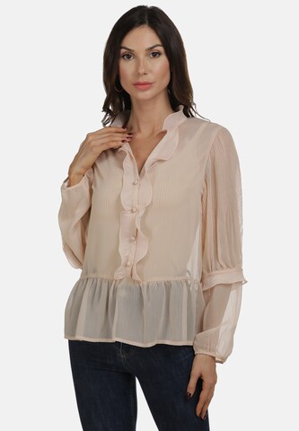 faina Blouse in Beige: voorkant