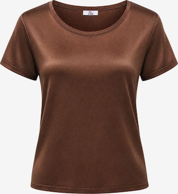 I AM Shirt 'Top Viscosa Satinato 1951V39' in Bruin: voorkant