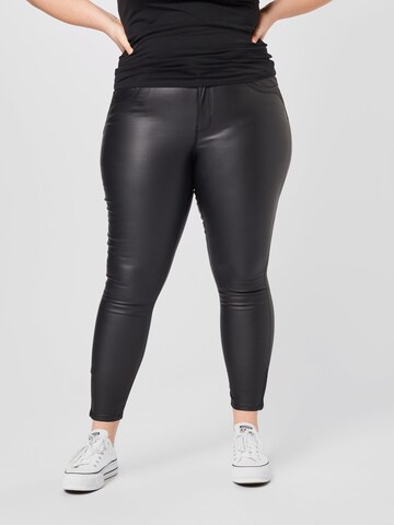 ONLY Carmakoma Skinny Jeans 'Karla' in Schwarz: predná strana