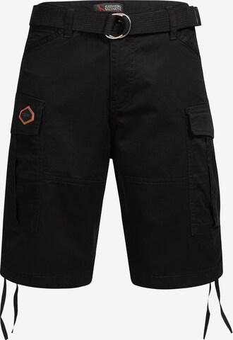 Alessandro Salvarini Regular Cargo Pants in Black: front
