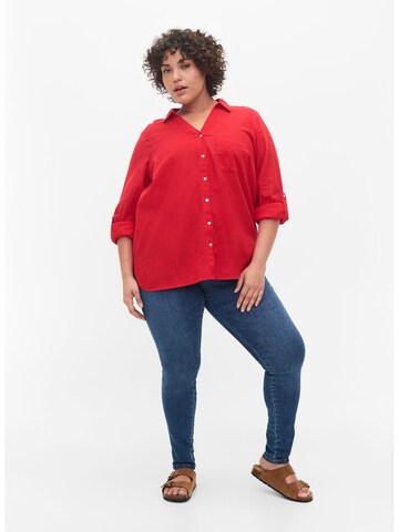 Zizzi Blouse 'Flex' in Rood