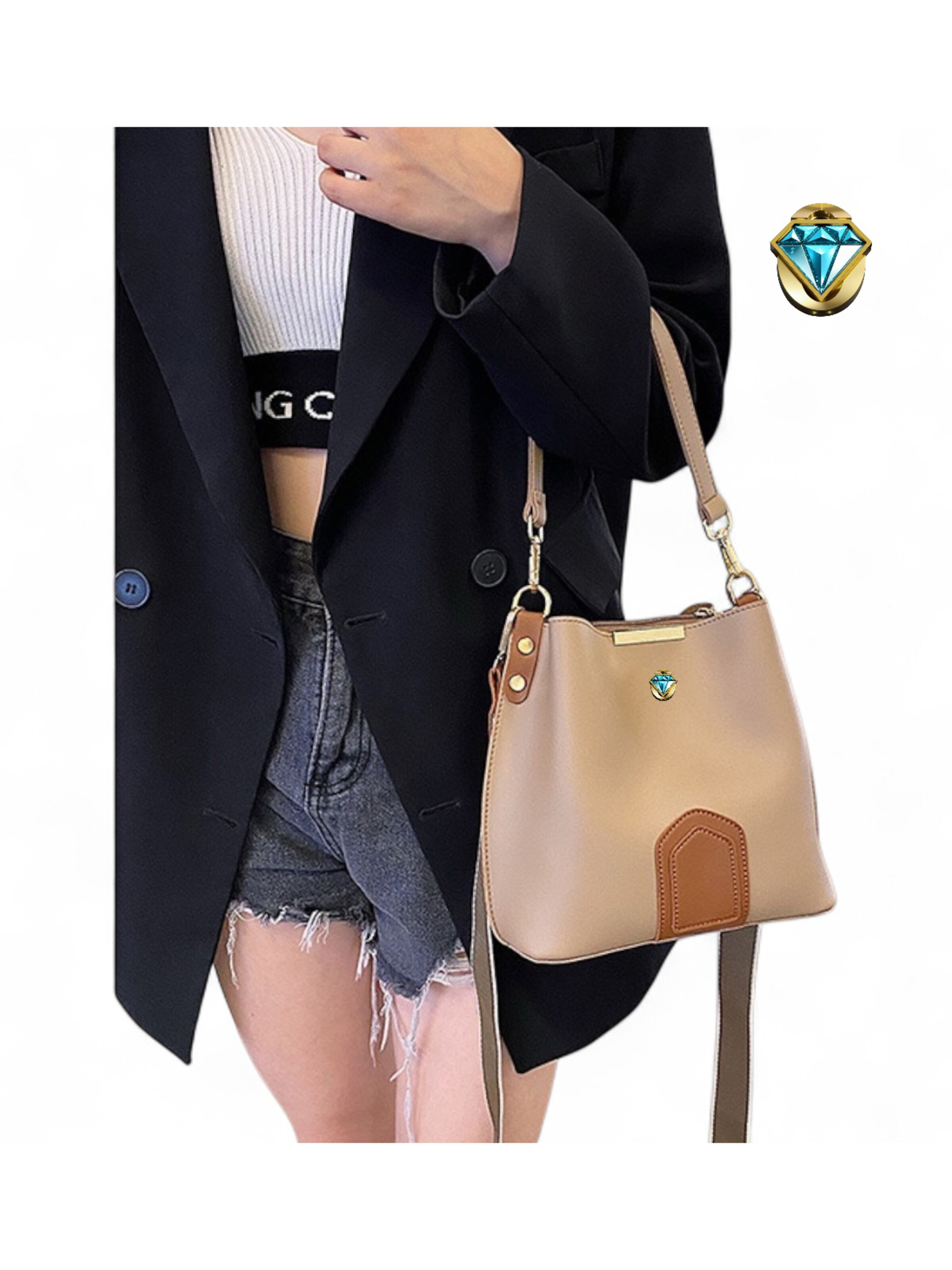 Elegon Handbag 'Model Afghanistan' in Beige