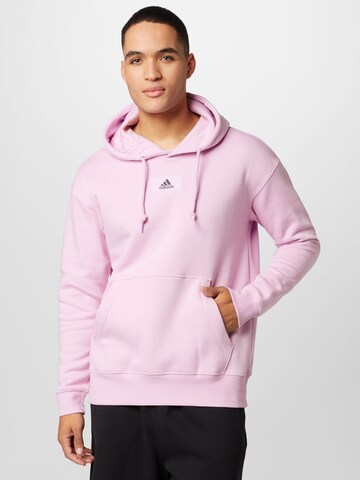 ADIDAS SPORTSWEAR Sportovní mikina 'Essentials Feelvivid  Fleece Drop Shoulder' – pink: přední strana