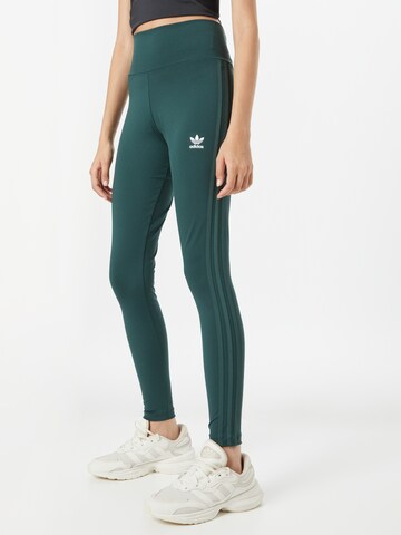 ADIDAS ORIGINALS Skinny Leggings 'Adicolor Classics Tonal 3-Stripes' in Grün: predná strana