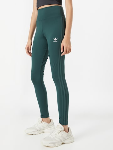 ADIDAS ORIGINALS - Skinny Leggings 'Adicolor Classics Tonal 3-Stripes' en verde: frente