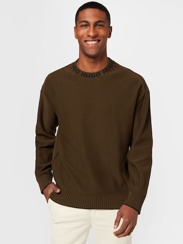 HUGO Red - Pullover 'Smarlo' em verde: frente