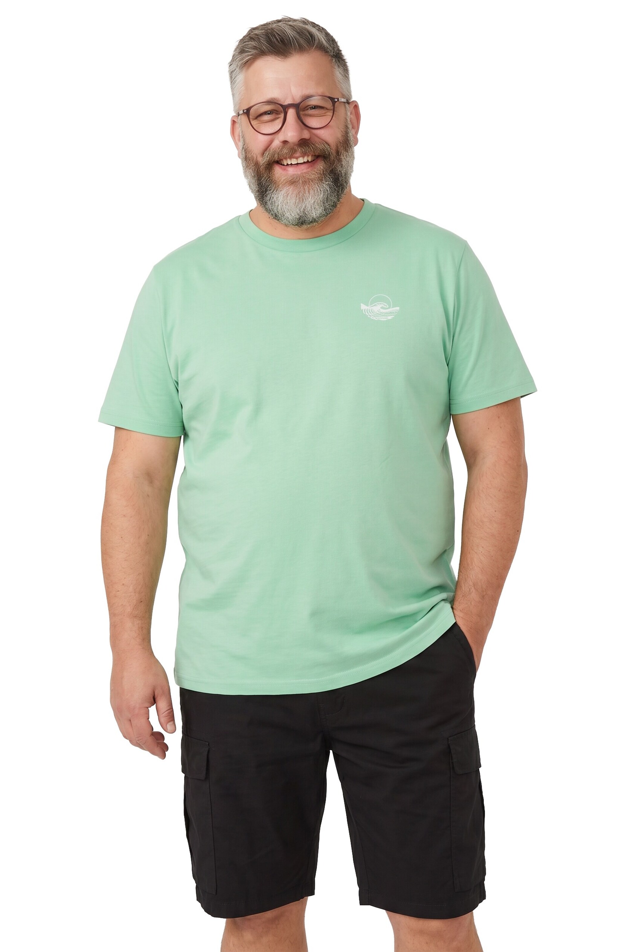 Men Plus Shirt in Grün: Vorderseite