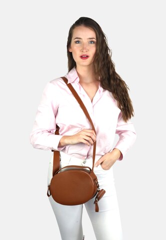 HARPA Crossbody Bag 'Natalie' in Brown: front