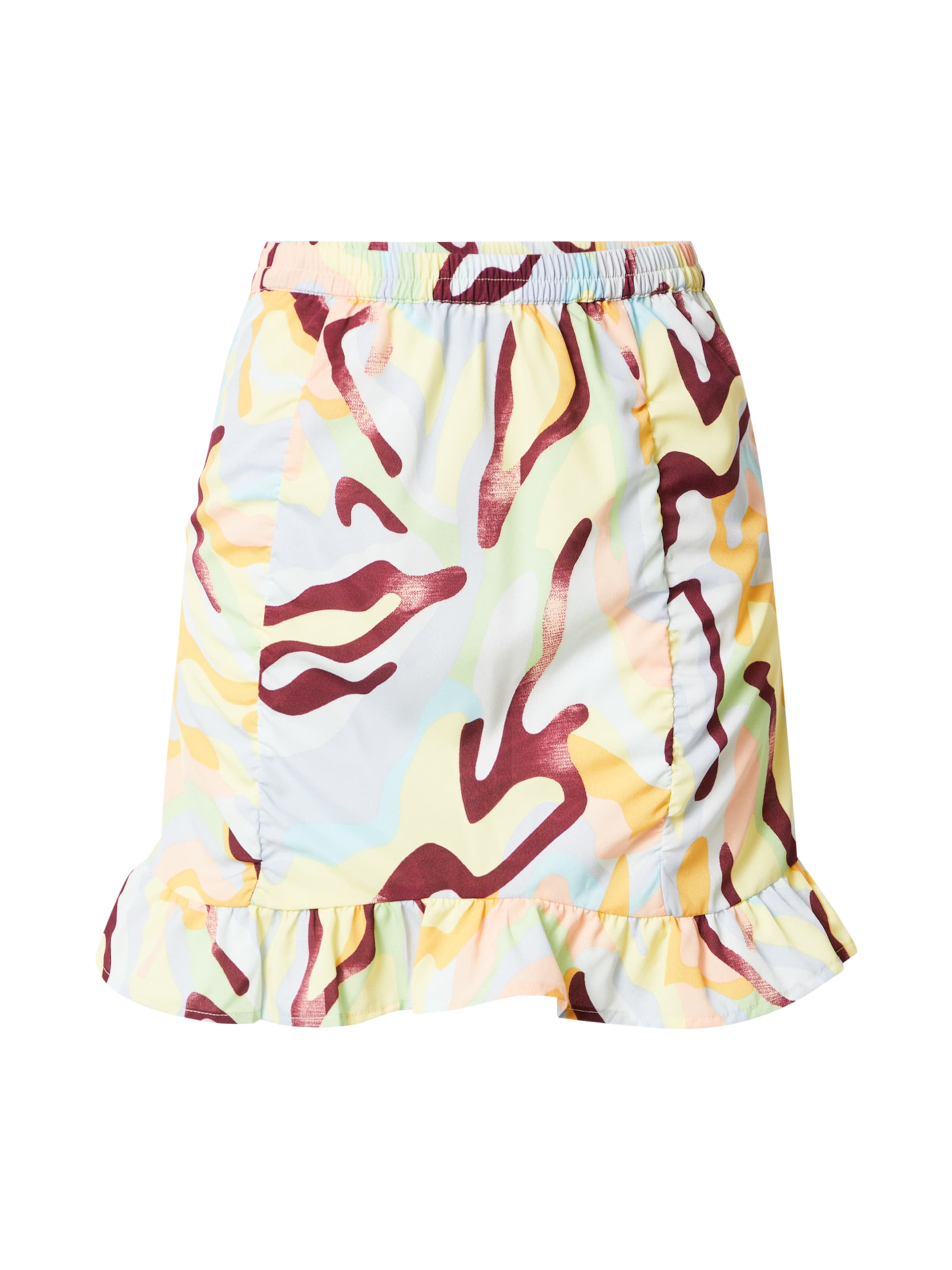 PIECES Skirt 'Jesso' in Yellow: front