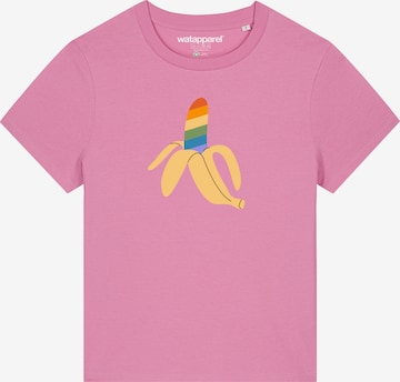 Watapparel T-Shirt ' Rainbow Banana ' in Pink: Vorderseite