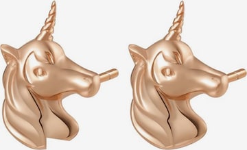 Hey Happiness - Pendientes 'Unicorn Charm' en oro: frente