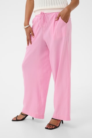 Kaffe Wide Leg Hose 'KAMilia' in Pink: Vorderseite