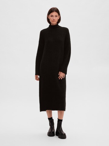 SELECTED FEMME Pletena obleka 'Maline' | črna barva
