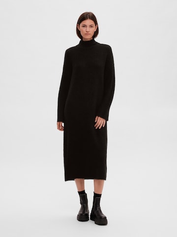 SELECTED FEMME Knitted dress 'Maline' in Black