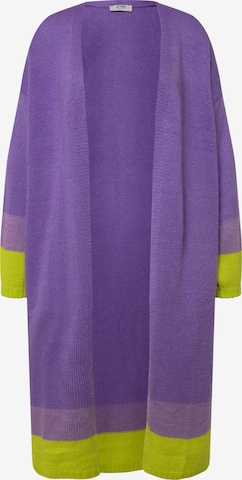 Angel of Style Knit Cardigan in Purple: front