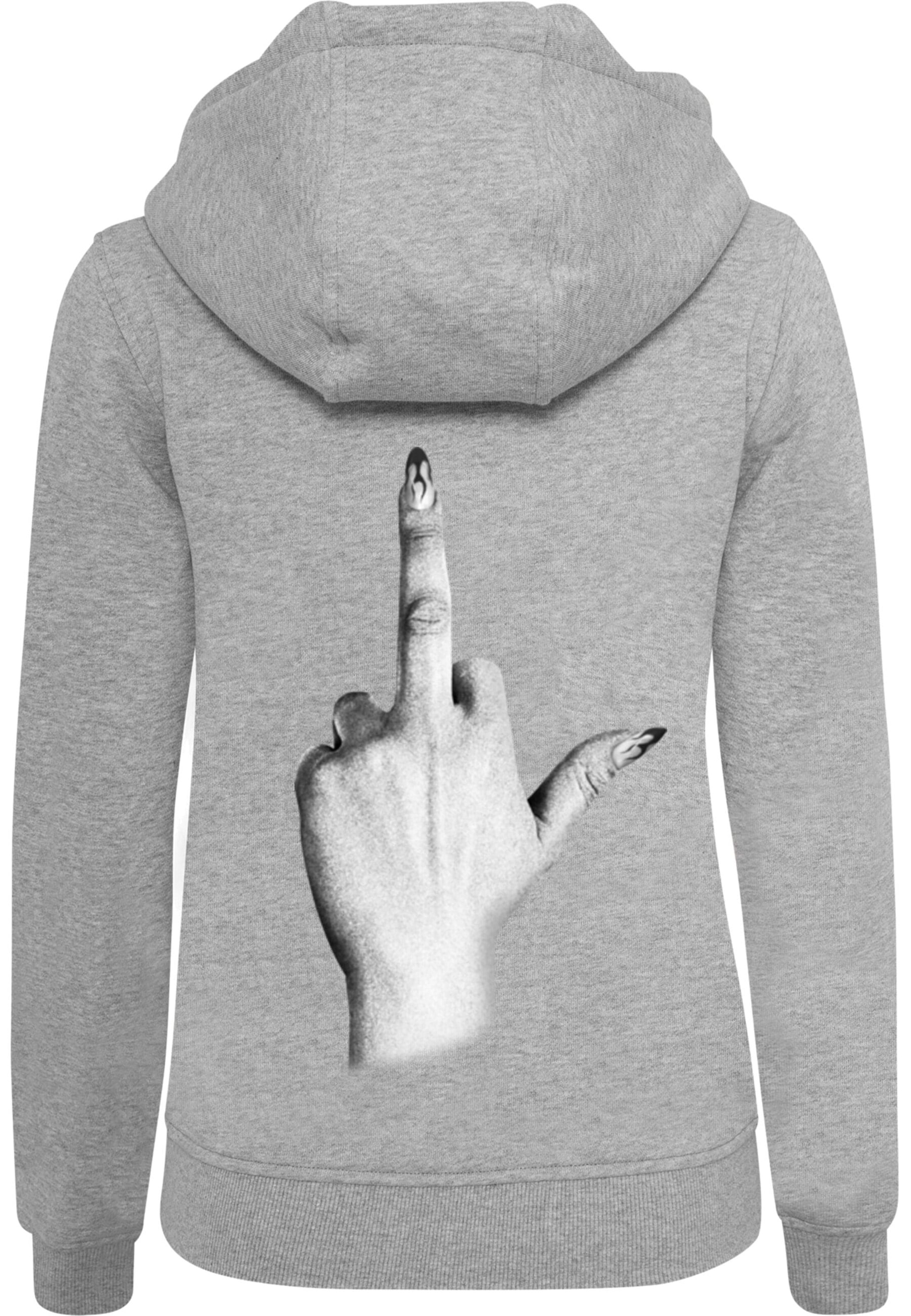 Sweat-shirt 'I Don't Give A' Mister Tee en gris