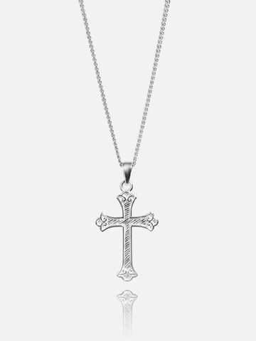 warpedsense Kette 'Kreuz' in Silber: Vorderseite