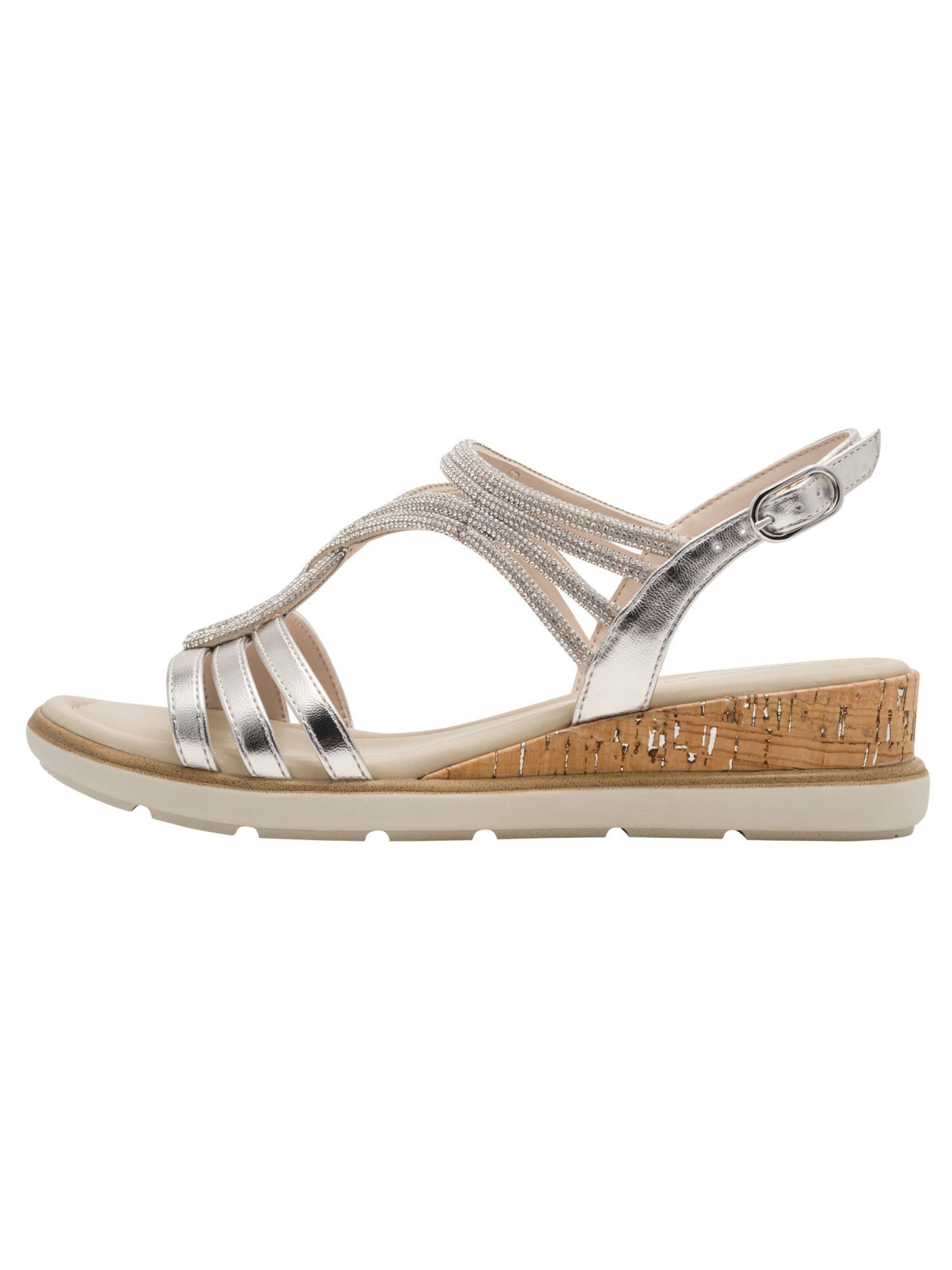 Tamaris Strap Sandals in Silver