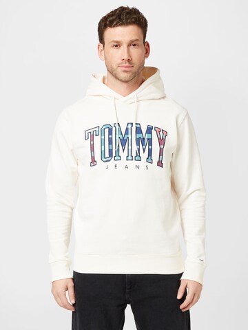 Tommy Jeans Sweatshirt 'Tartan' in White: front