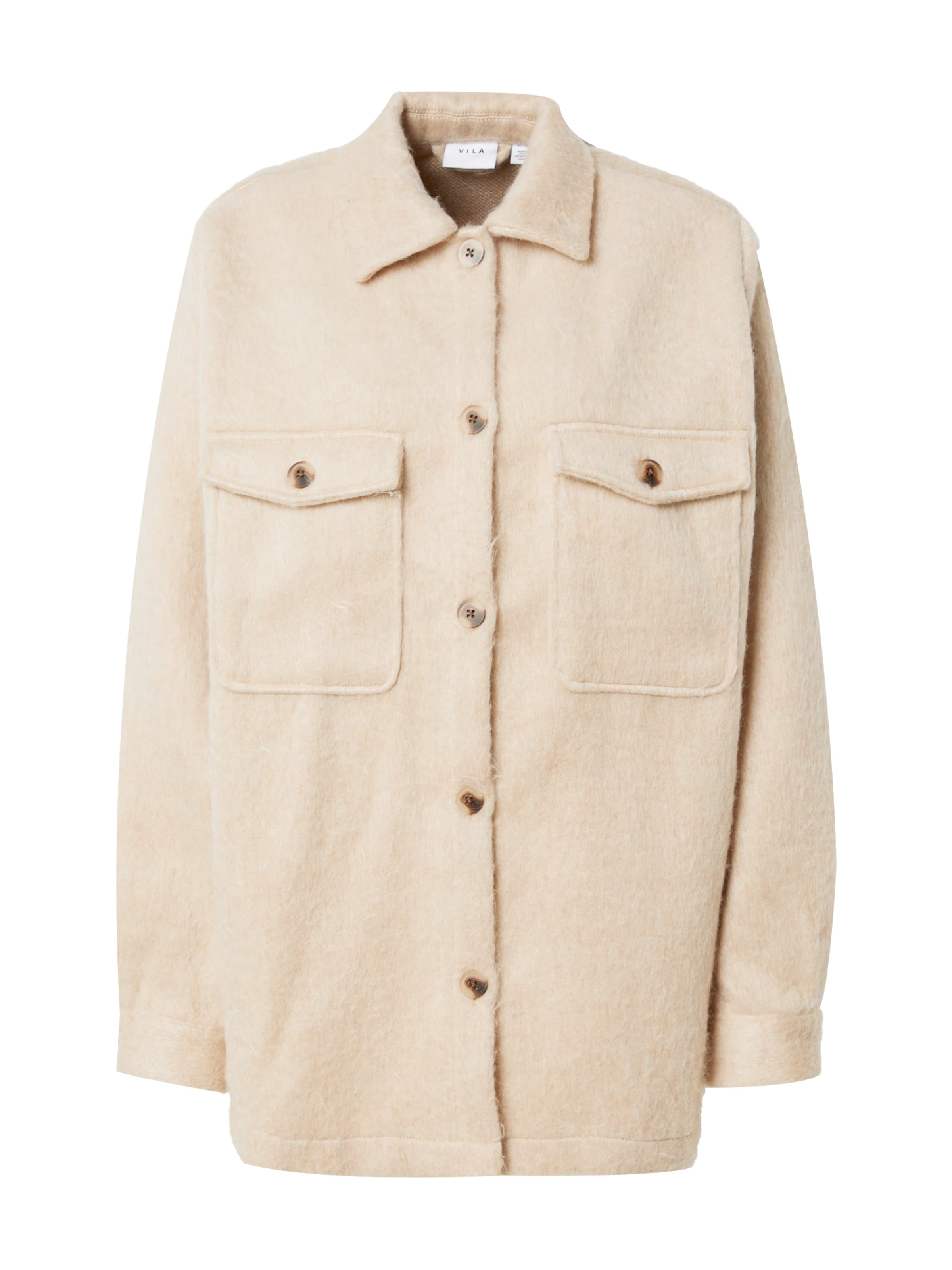 VILA Φθινοπωρινό και ανοιξιάτικο μπουφάν 'VIMAI' σε μπεζ: μπροστά