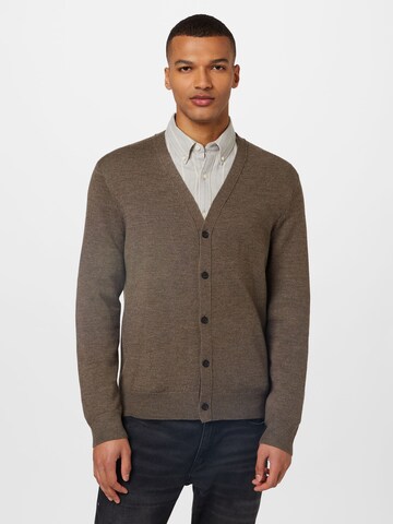 Club Monaco Knit Cardigan in Brown: front