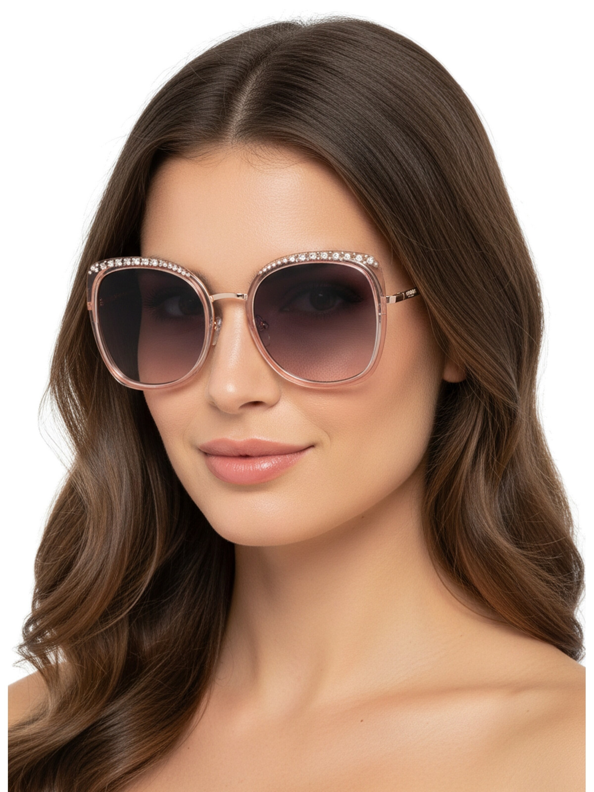 GUESS Слънчеви очила 'Sonnenbrille' в розово: отпред